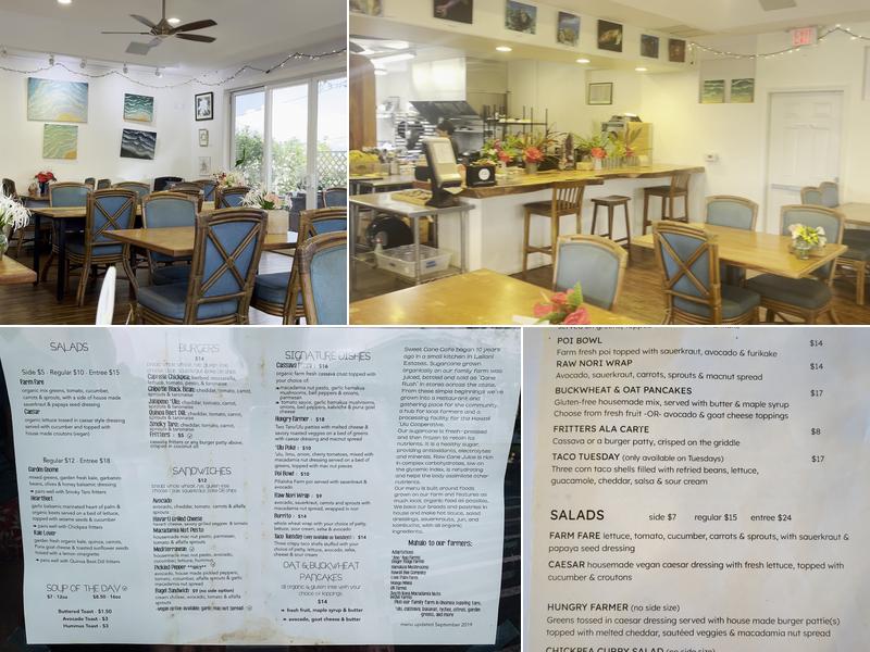 Sweet Cane Cafe Menu