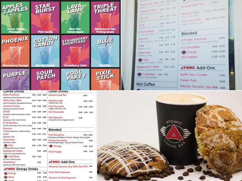 Atomic Coffee Bar Menu