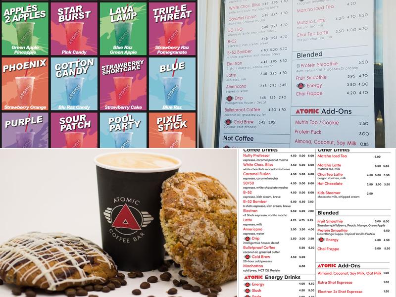 Atomic Coffee Bar Menu