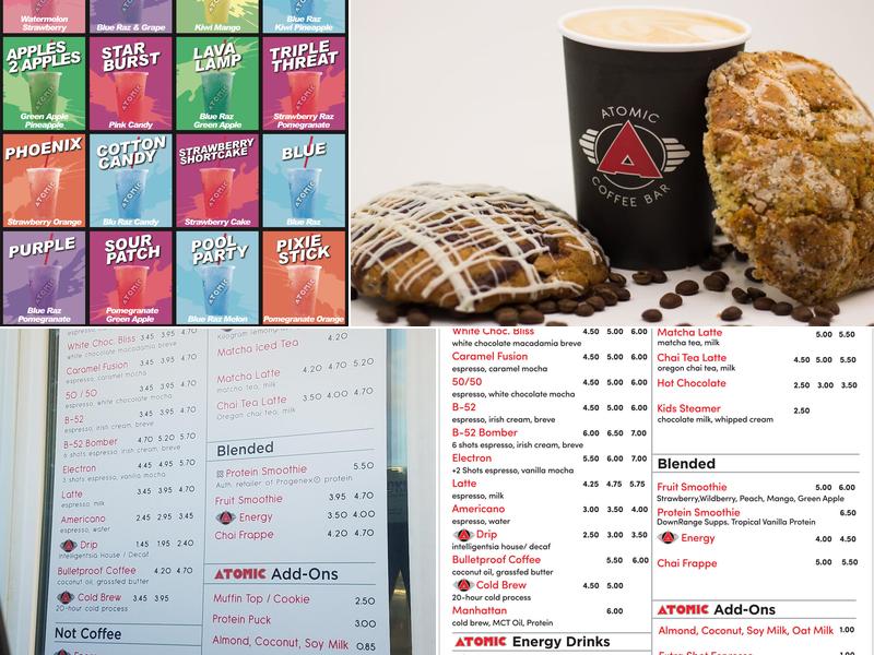 Atomic Coffee Bar Menu