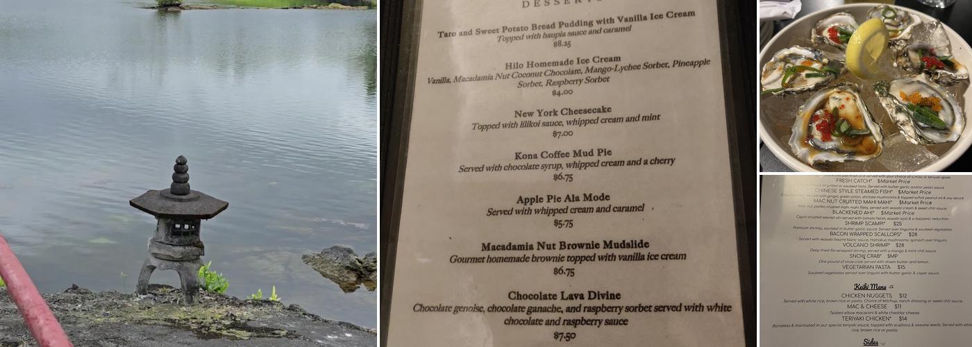 The Seaside Restaurant and Aqua Farm Menu