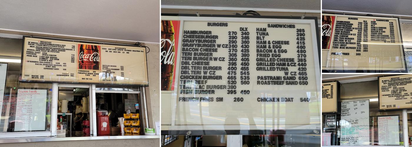 Kandi's Drive Inn Menu