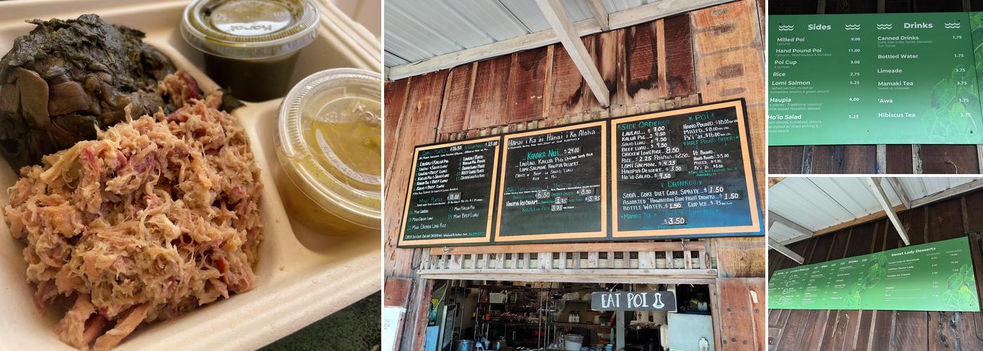 Waiahole Poi Factory Menu