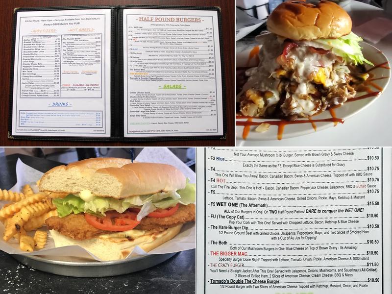 Tornado's Grub & Pub Menu