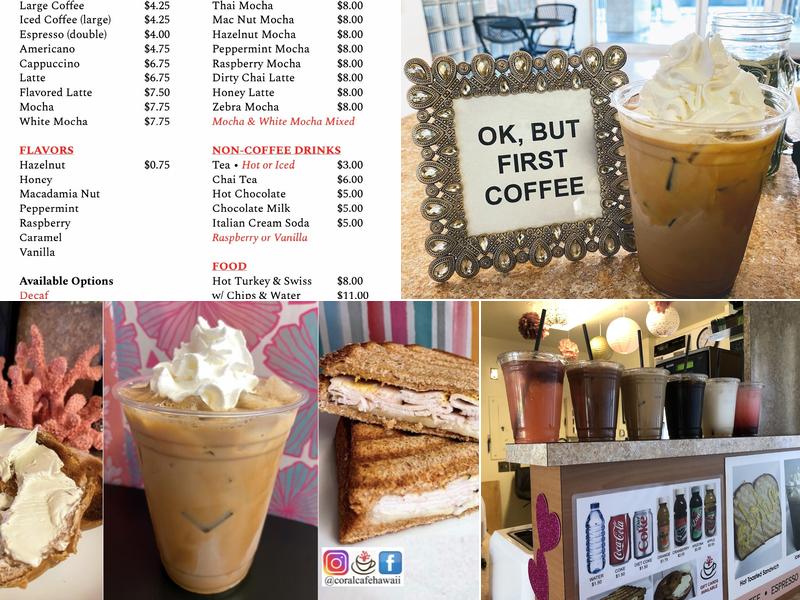 Coral Cafe Menu