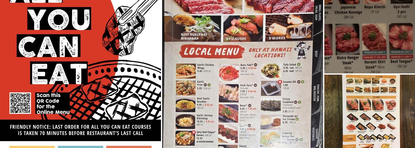 Gyu-Kaku Hawaii Menu