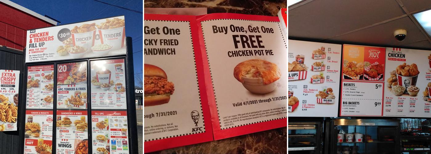 KFC Menu