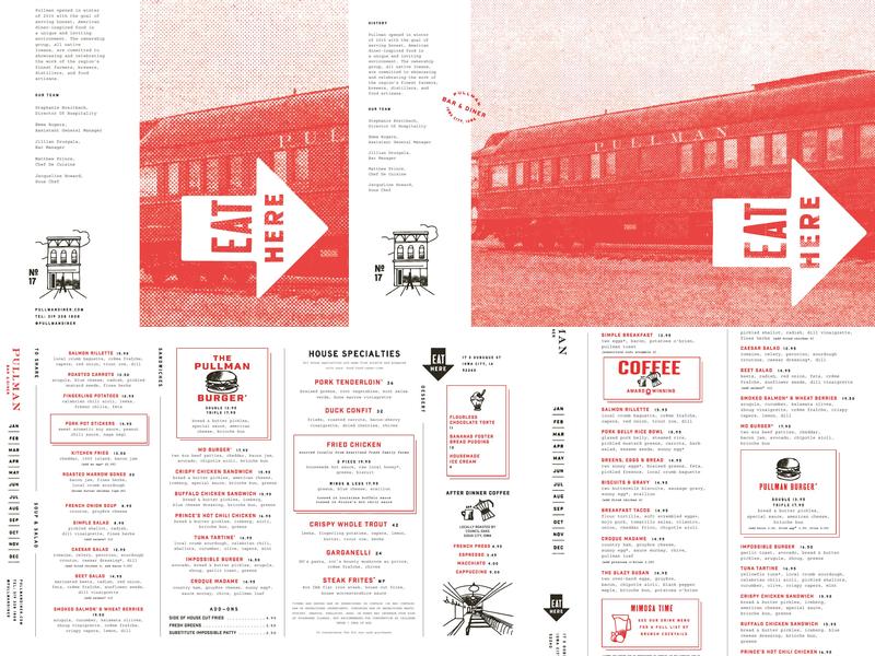 Pullman Bar & Diner Menu