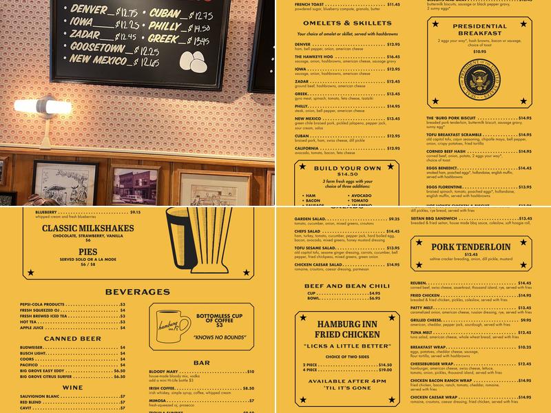 Hamburg Inn No. 2 Menu