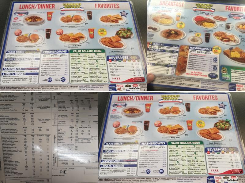 Waffle House Menu