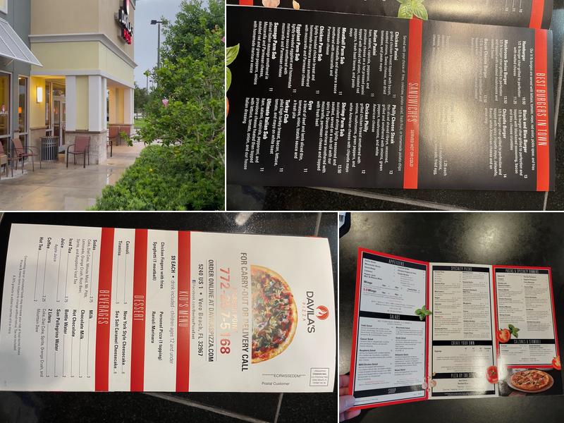 Davila's Pizza Menu