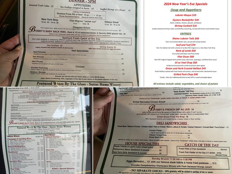 Bobby's Restaurant & Lounge Menu