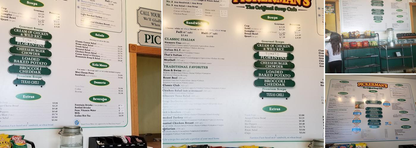 Pickerman's Soup & Sandwich Menu