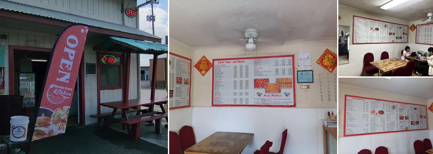 Ocean Front Kitchen Menu