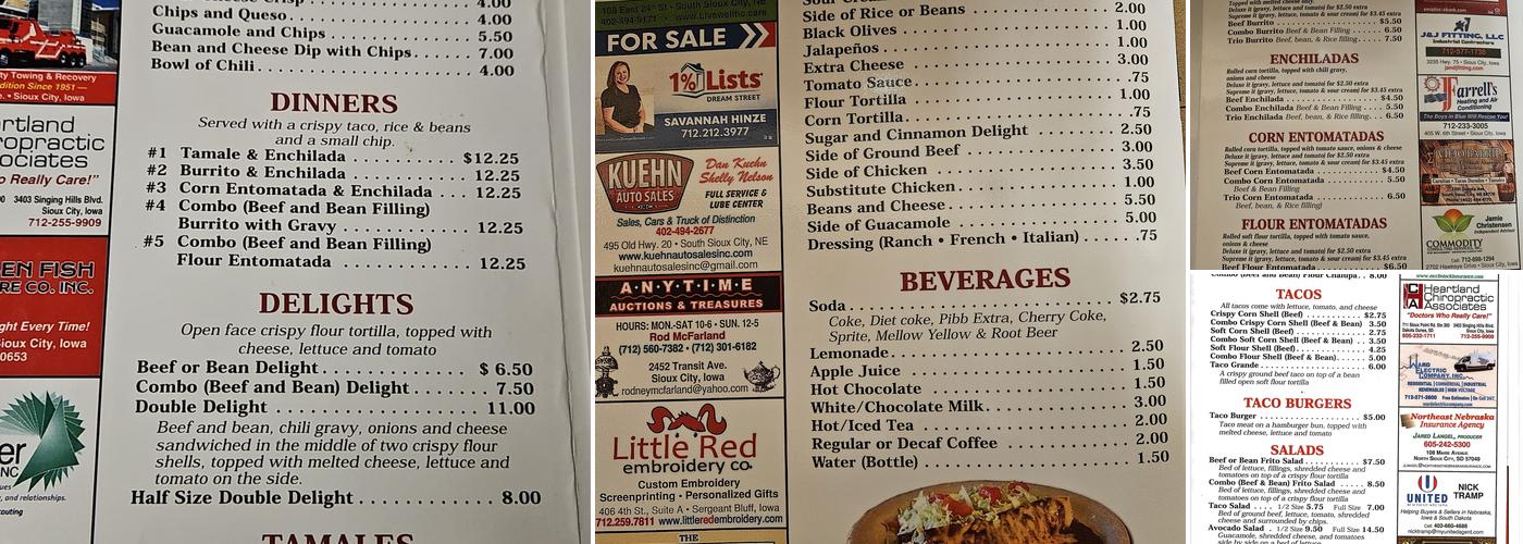 Navarrete's Menu