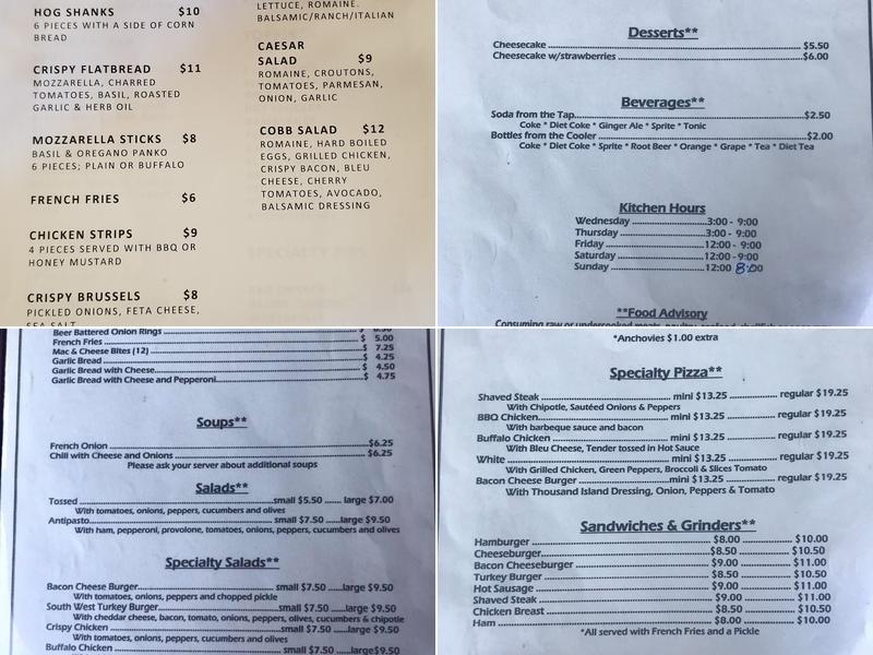 MJ Tuckers Pizza & Pub Menu