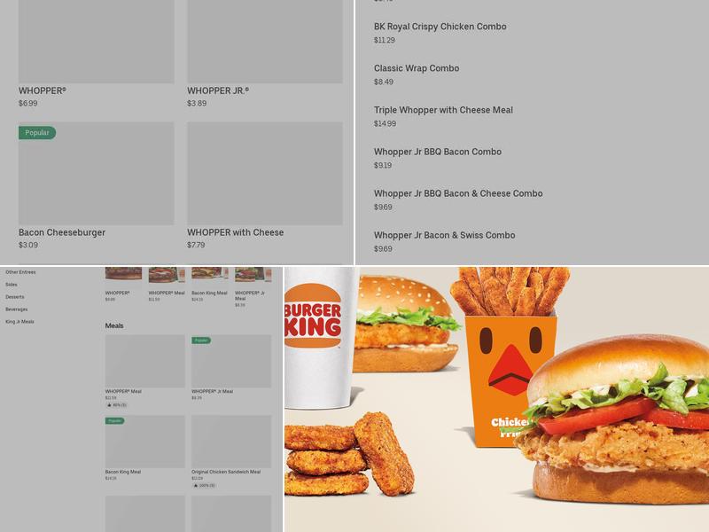 Burger King Menu