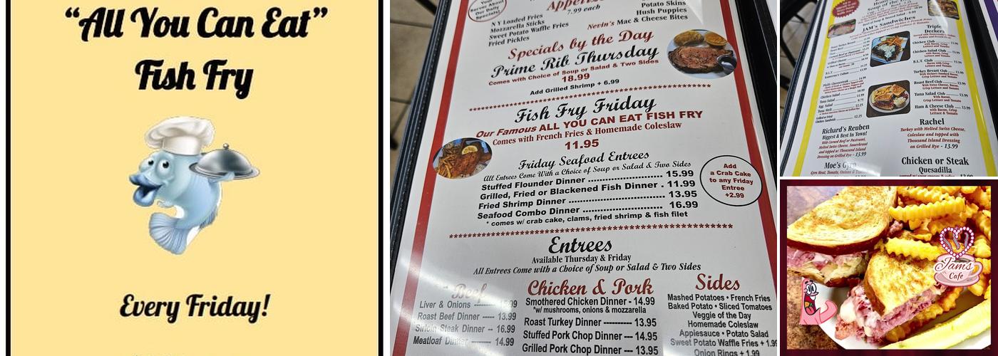 Jam's Cafe Menu