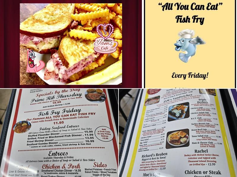 Jam's Cafe Menu