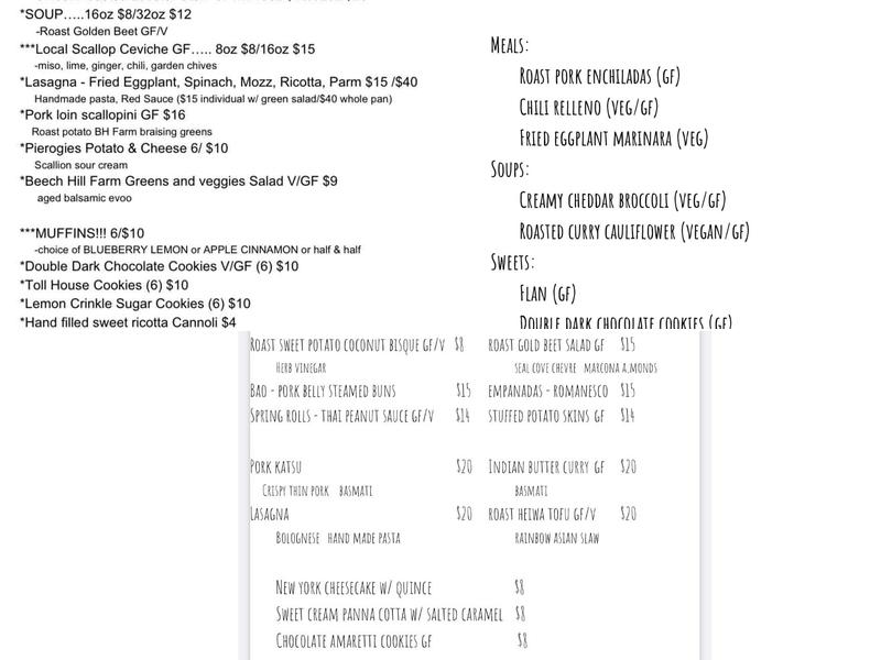 Rogue Maine Food Menu