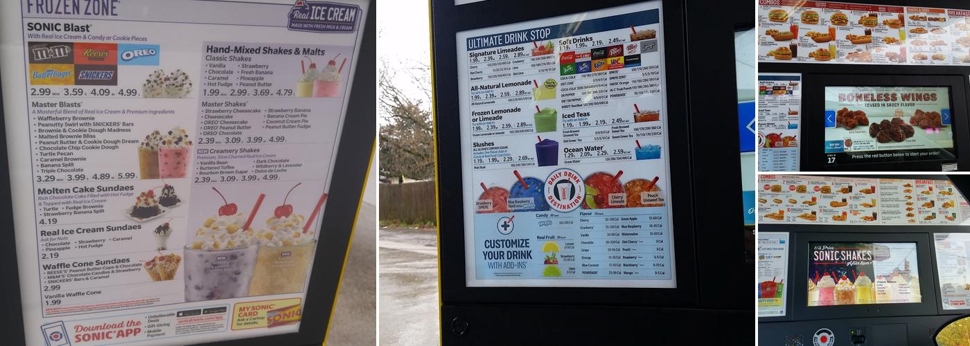 Sonic Drive-In Menu