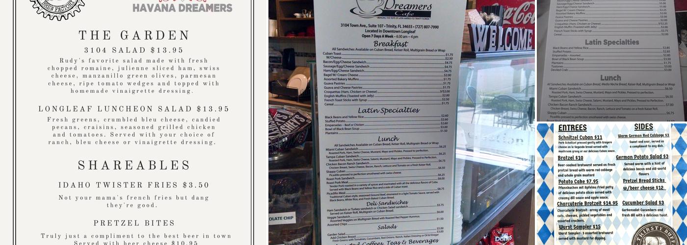 Havana Dreamers Cafe Menu