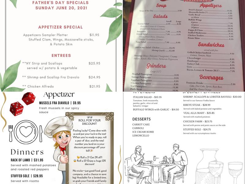 Sabrina's Restaurant Menu