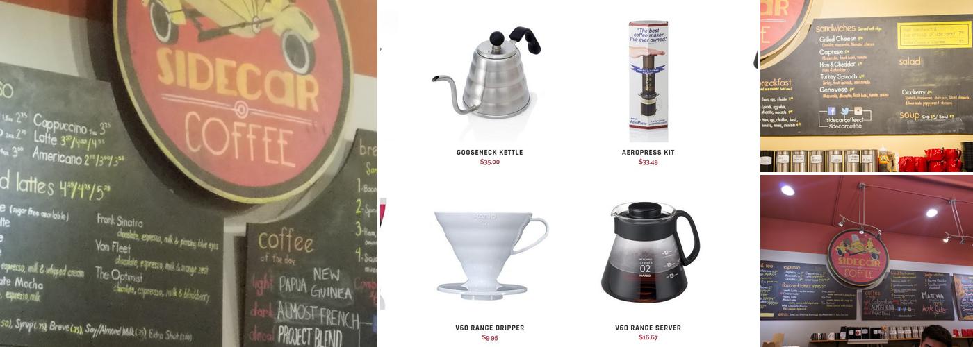 Sidecar Coffee Shop Menu