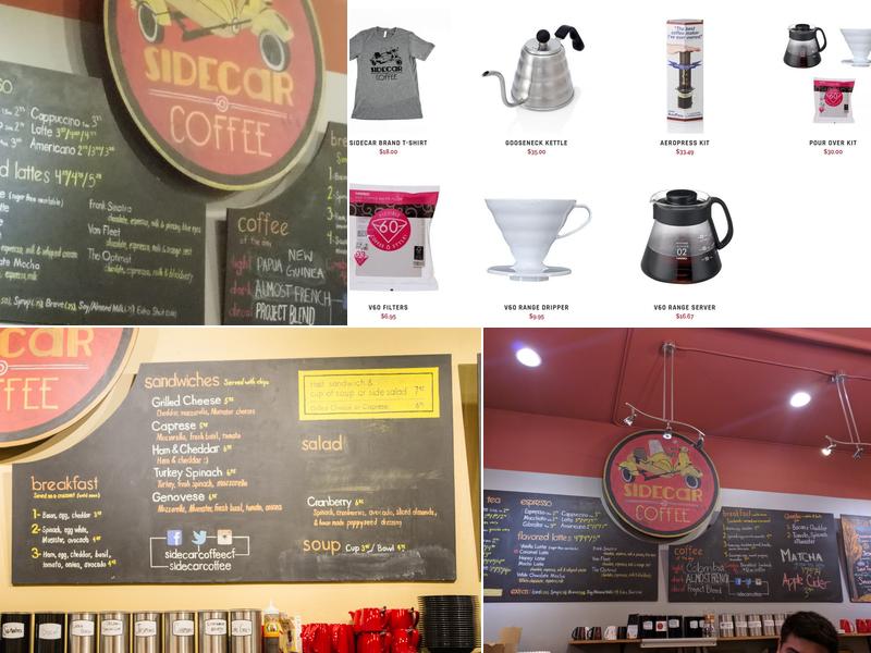 Sidecar Coffee Shop Menu