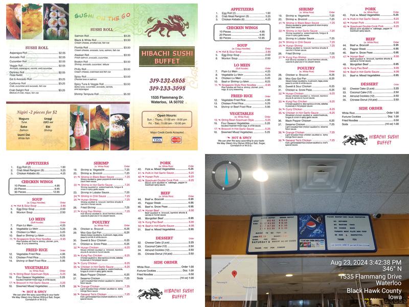 Hibachi Sushi Buffet Menu