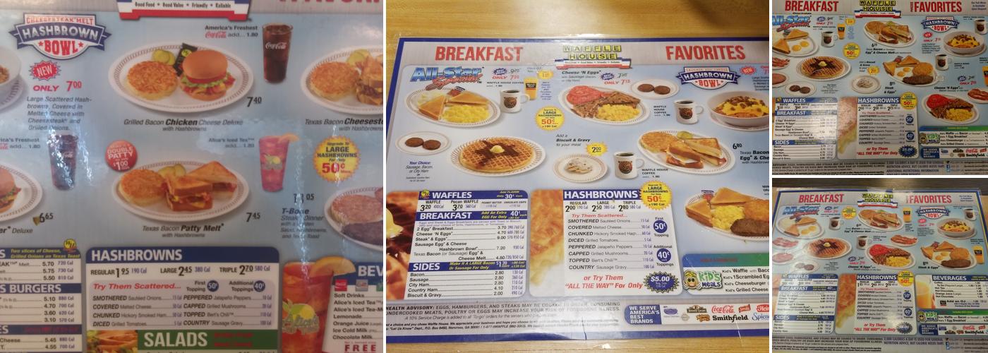 Waffle House Menu