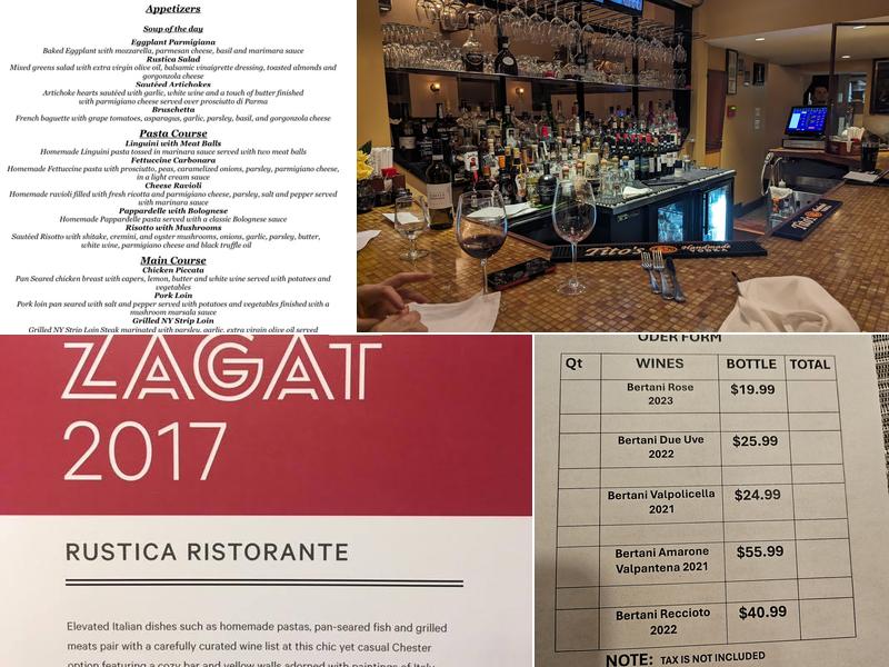Rustica Ristorante Menu