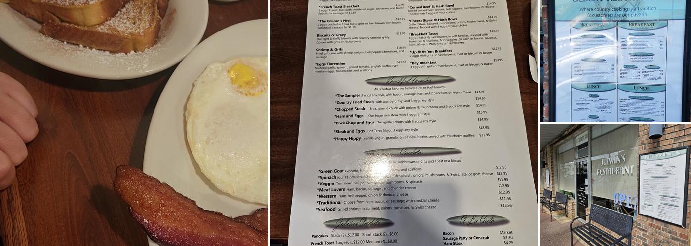 Julwin's Restaurant Menu