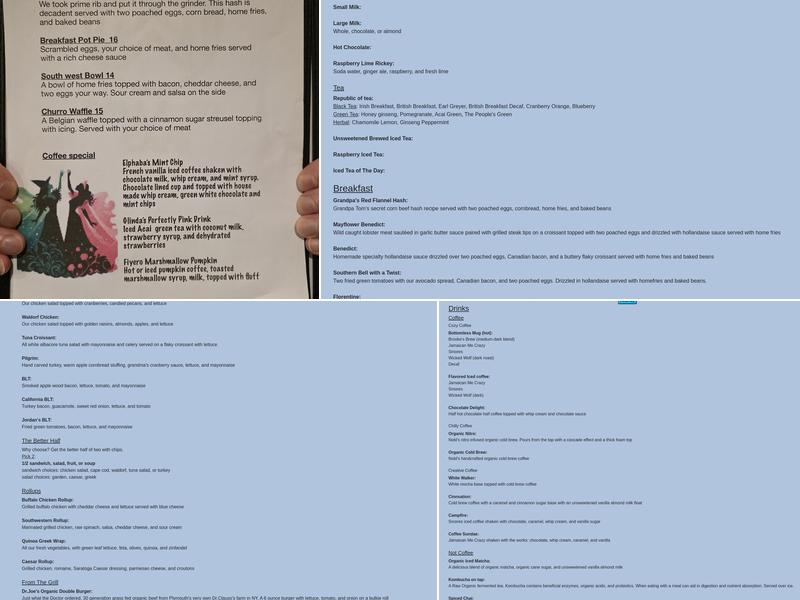 Will & Co. Cafe Menu