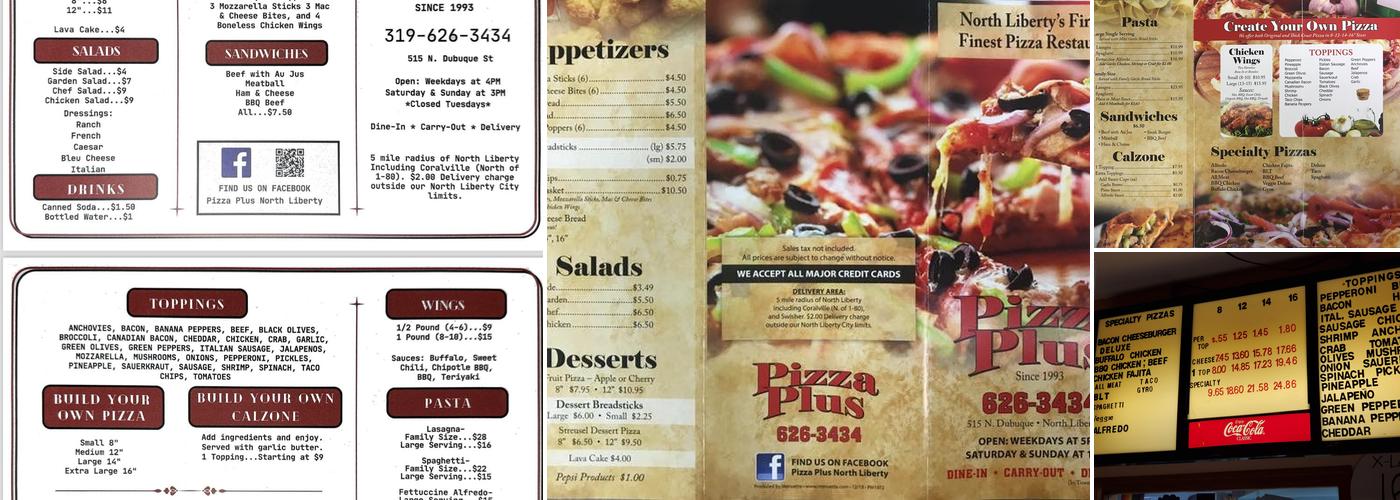 Pizza Plus North Liberty Menu