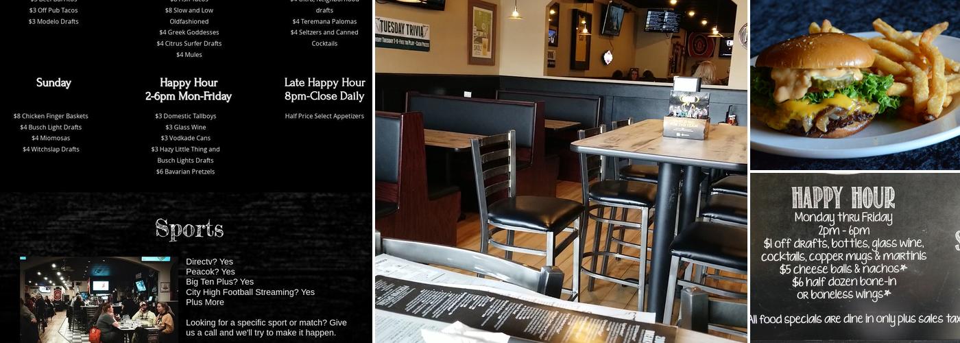 2 Dogs Pub Menu