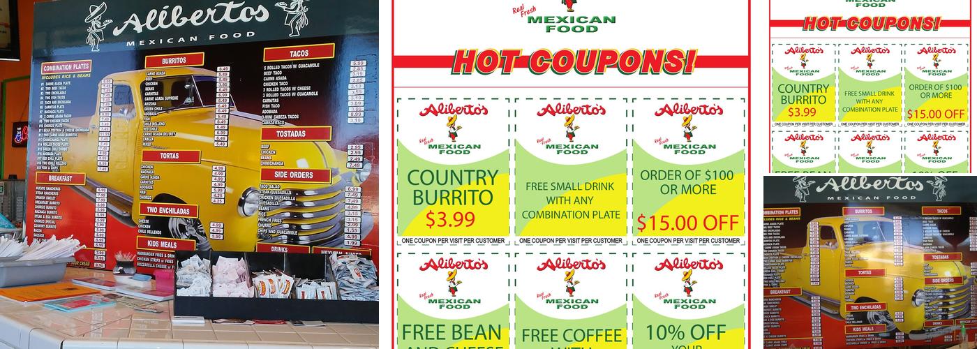 Aliberto's Mexican Food Menu