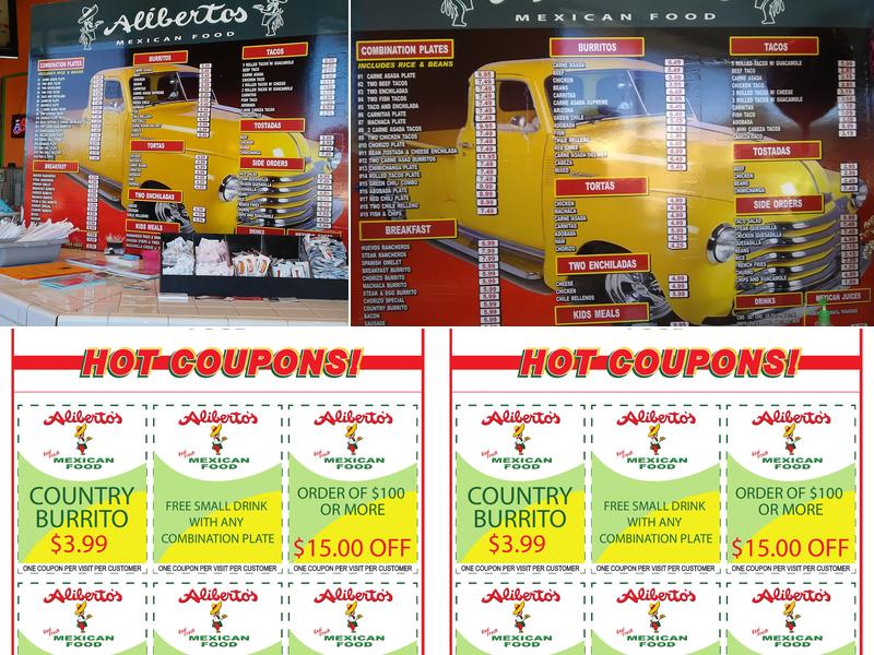 Aliberto's Mexican Food Menu