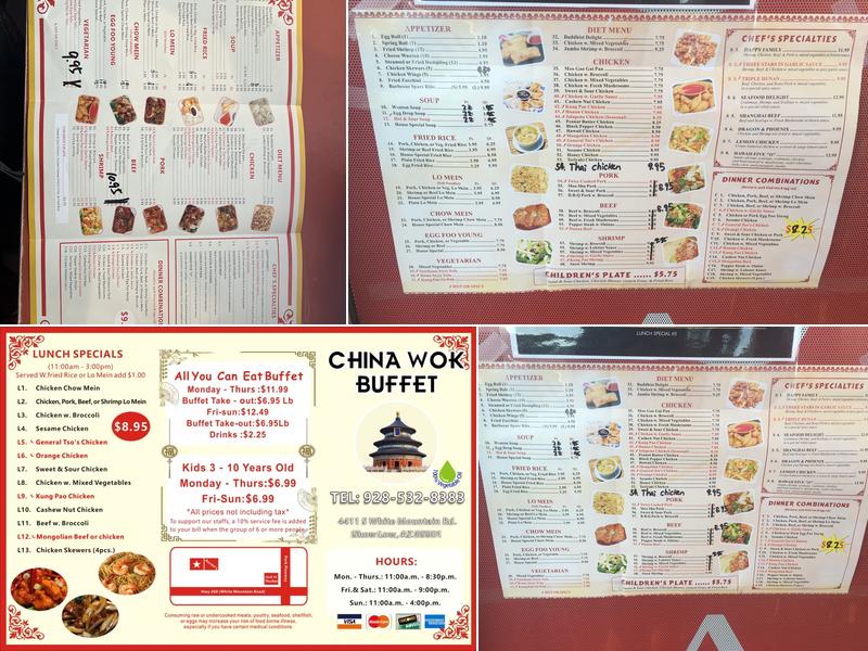 China Wok Buffet Menu