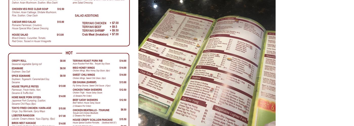 Fusion Kitchen Menu