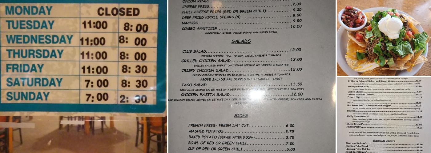 Bubba's Menu