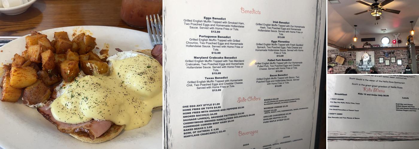 Nellie Rose Restaurant Menu