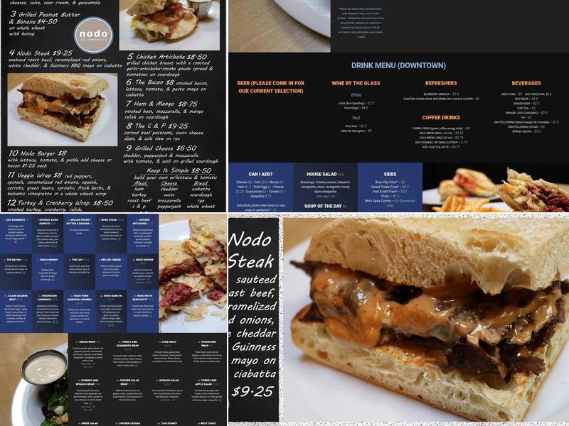 Nodo Coffee, Carry-Out & Catering Menu