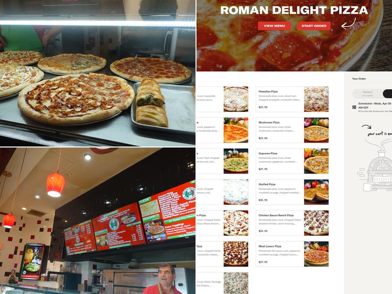 Roman Delight Pizza Menu