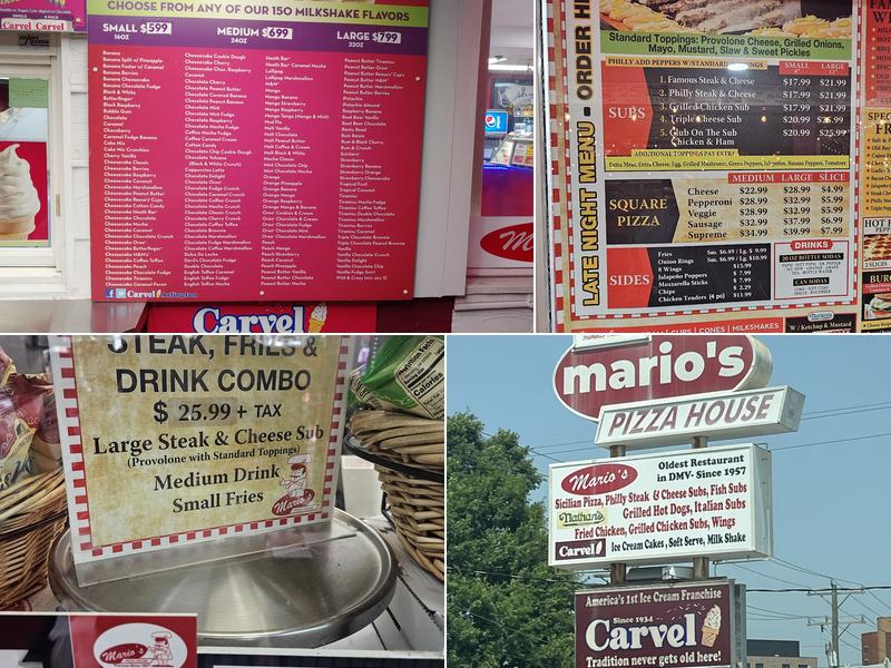 Mario's Pizza House Menu