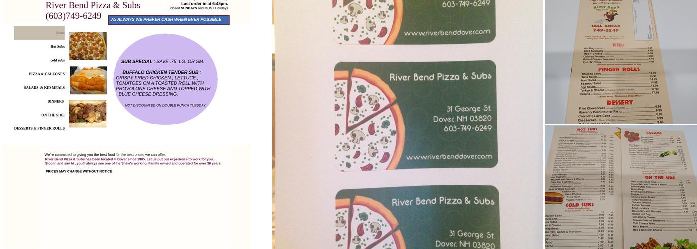 River Bend Pizza & Subs Menu