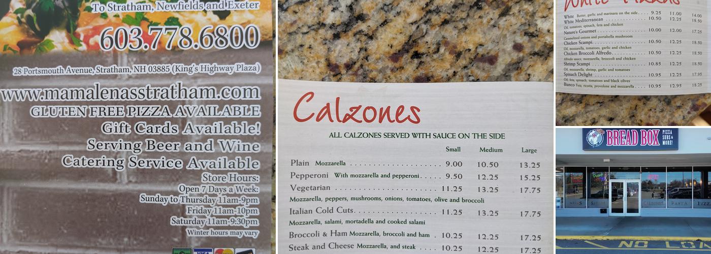 Stratham Breadbox Menu