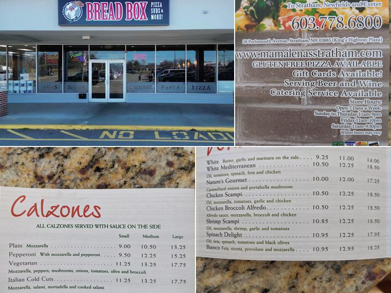 Stratham Breadbox Menu