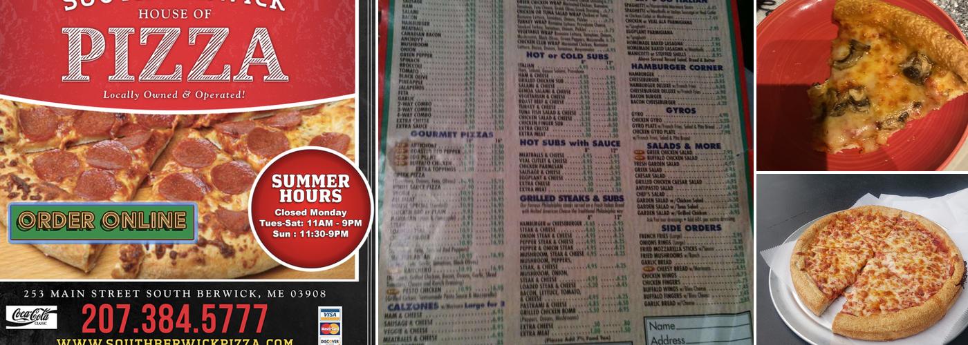 South Berwick House of Pizza Menu