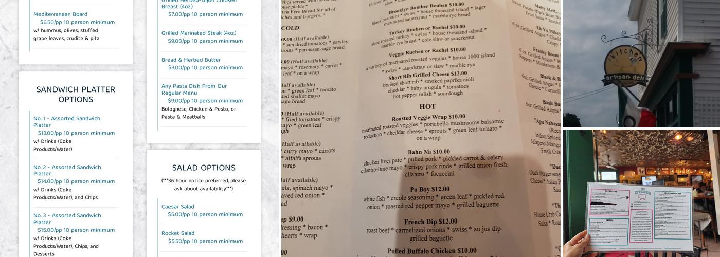 The Kitchen Menu